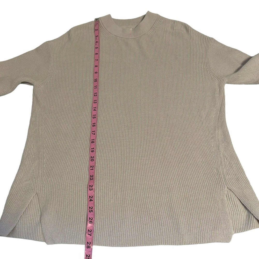 Lululemon | Merino Wool Blend Ribbed Crewneck Sweater White Opal Size 6 - Picture 14 of 14